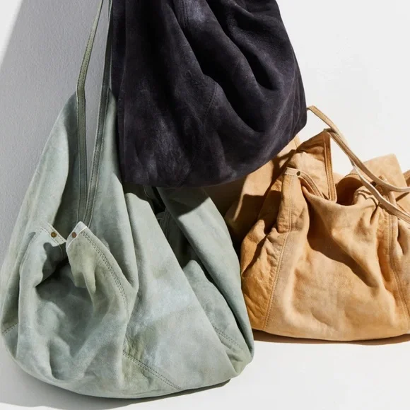 Free People WTF Sun Faded Hobo - Cactus lamb suede - Picture 4 of 14